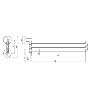 Полотенцедержатель Rav Slezak Colorado COA0603 поворотный Хром